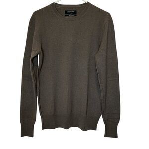 All Saints Men's Mont Cashmere Brown Crewneck Sweater Size XSmall